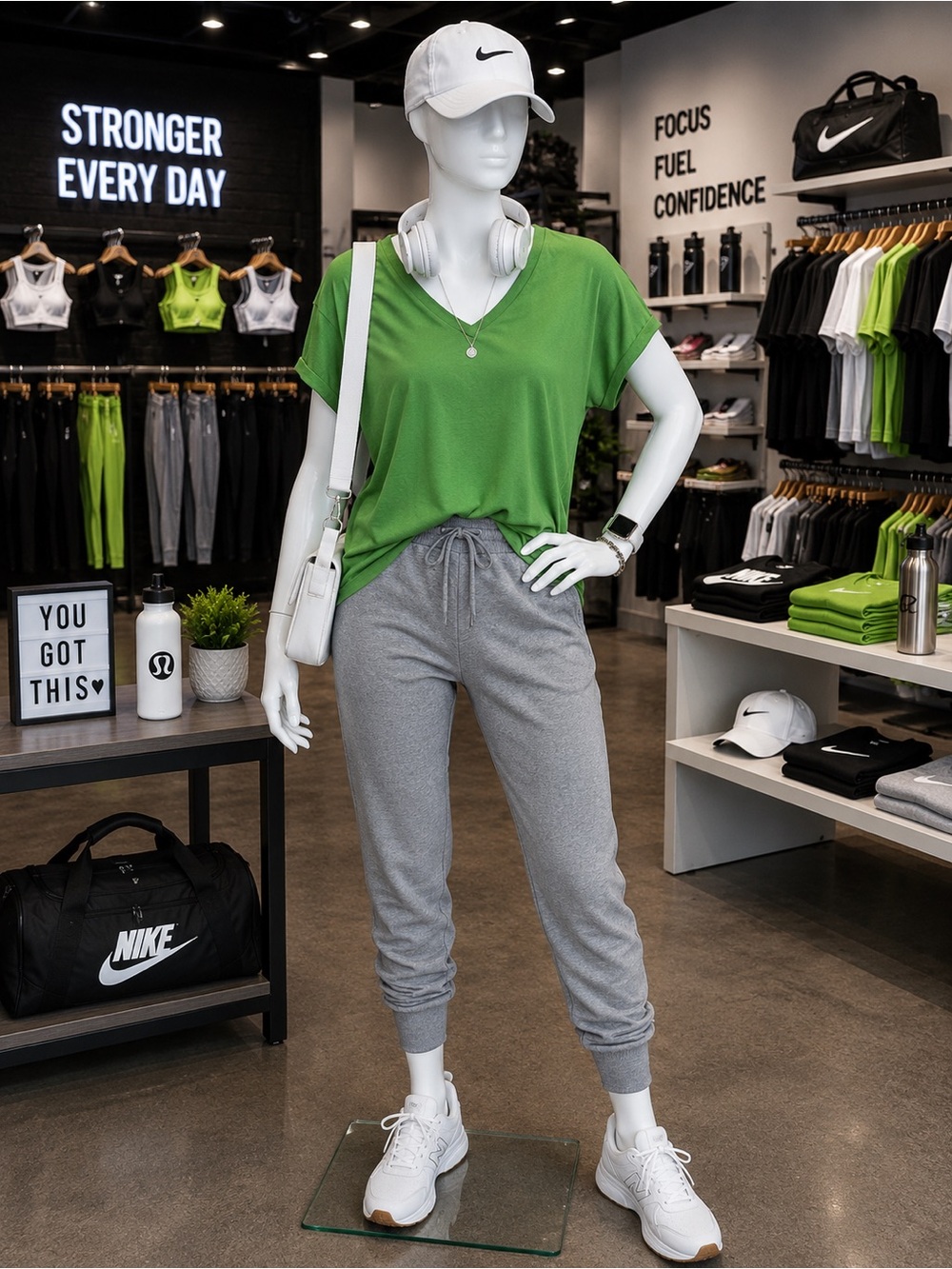 Cato Bright Green V-Neck Short Sleeve Tee